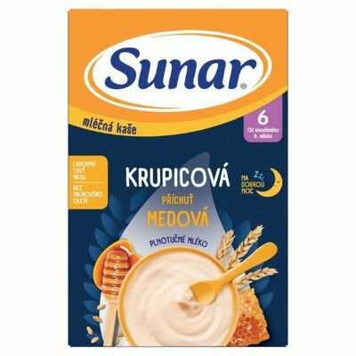 Sunar mliečna kaša na dobrú noc med 210g