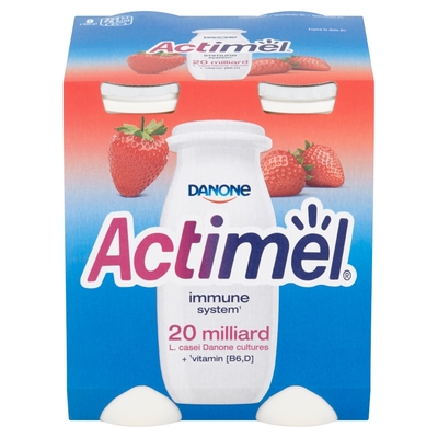 Jogurtový nápoj Actimel jahoda 4x100g Danone