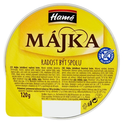 Paštéta Májka Lahôdkový bravčový krém Hamé 120g
