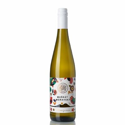Víno b. Muškát moravský suché, JM Doľany 0,75l SK