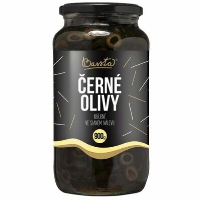 Olivy čierne krájané sklo 900g Bassta