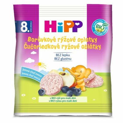 HiPP BIO Čučoriedkové ryžové oblátky, 30g