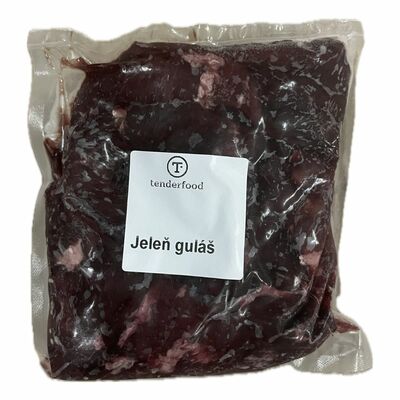 Mrazené Jelenie mäso na guláš cca 1kg Tenderfood