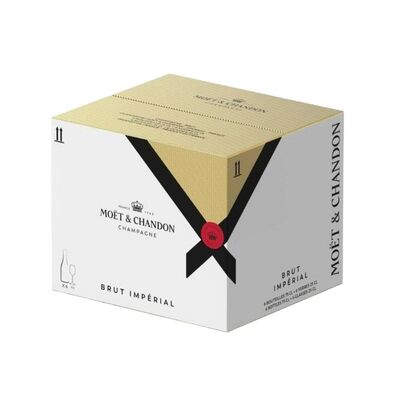 Moët &amp; Chandon Impérial Brut 6 Fliaš + 6 Pohárov, 6 x 0.75l