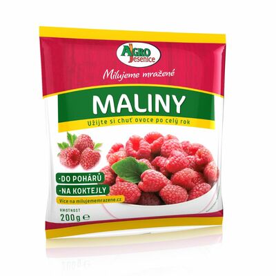 Hlbokomrazené Maliny 200g Agro Jesenice 