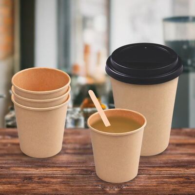 Papierový pohár kraft O80mm 330ml 0,3L/10oz WI76433, 50ks