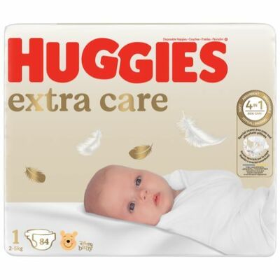 Huggies Extra Care Veľ.1, Plienky 84ks