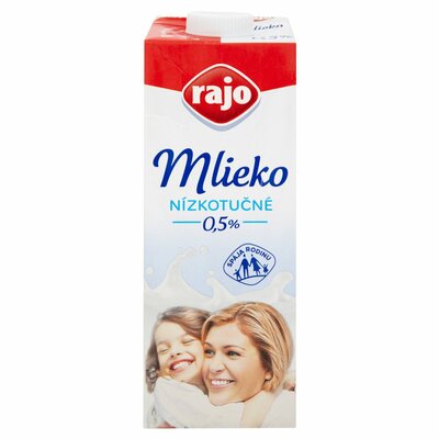Mlieko nízkotučné 0,5% 1l Rajo