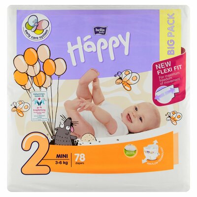 Bella Baby Happy jednorazové plienky 2 Mini 78ks