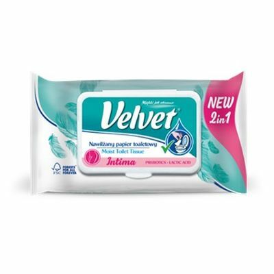 Velvet, toaletný papier vlhčený Intima 42 ks