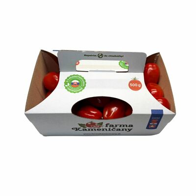 Paradajky Cherry Hranáčik 500g, I.Tr