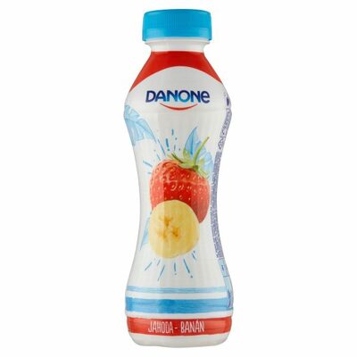 Nápoj jogurtový zakysaný jahoda banán 290g Danone