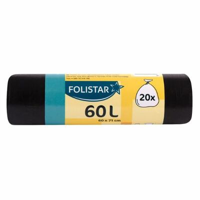 Vrecia na odpad Economy 60l 60x71cm 20ks Folistar