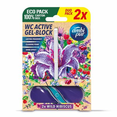 Ambipur Active divoký ibištek WC gél-blok 2x45g