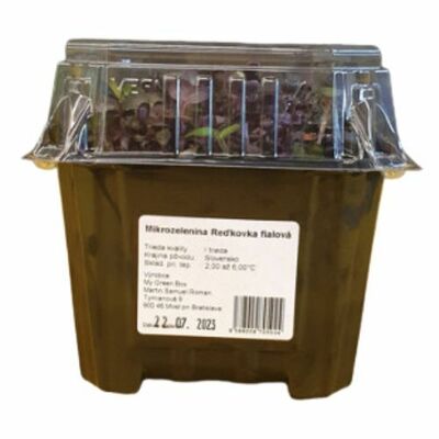 Microgreens Reďkovka fialová, vanička MyGreenBox