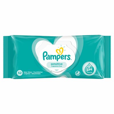 Pampers Fresh Sensitive, vlhčené obrúsky 52 ks