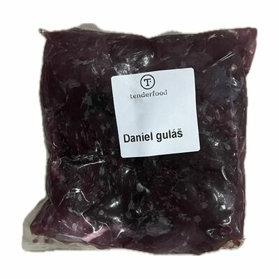 Mrazené Danielie mäso na guláš cca 1kg Tenderfood