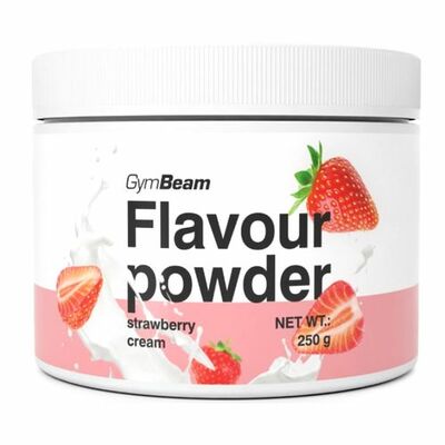 Flavour powder Jahodový krém 250g GymBeam