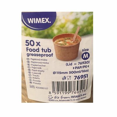 Miska papierová M WI76951, 50ks