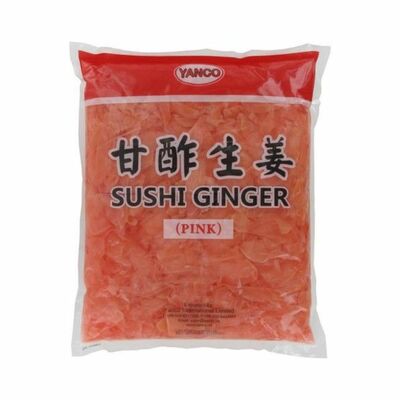 Zázvor na Sushi ružový nakladaný 1,5kg Yanco