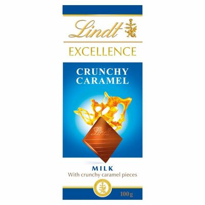 Lindt Excellence Mliečna čokoláda s kúskami karamelu a morskou soľou 100g