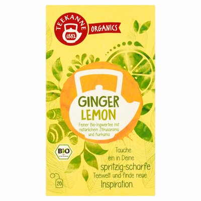 TEEKANNE Bio, Ginger Lemon, 20 vrecúšok, 36 g