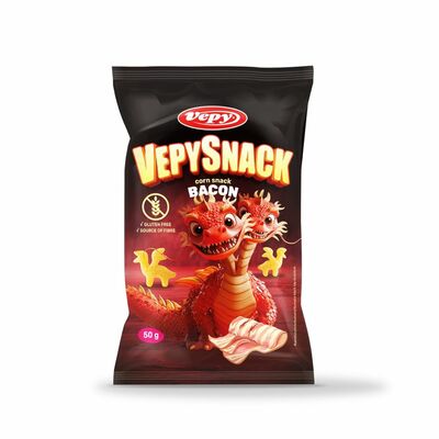 Kukuričný snack s príchuťou slaniny 50g Vepy