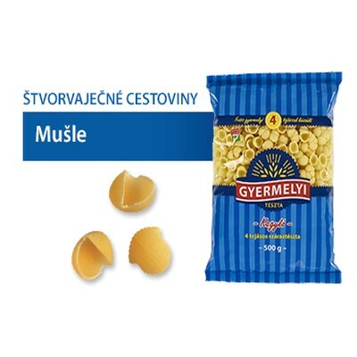 Cestoviny Mušle 500g Gyermelyi