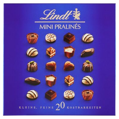 Lindt Mini Pralinés čokoládové  bonbóny z mliečnej a horkej čokolády 100g
