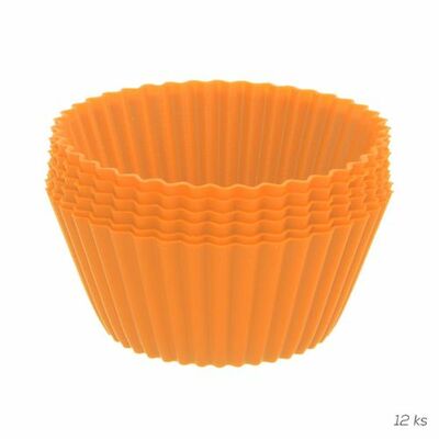 Orion Formičky 12x Muffiny oranžová silikón