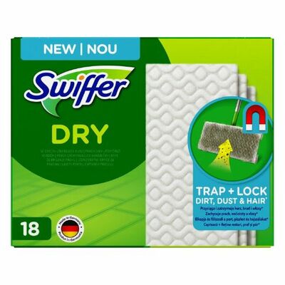 Swiffer Dry Náhradné suché handričky 18ks