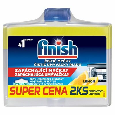 Finish Lemon čistič umývačky riadu 2x250ml
