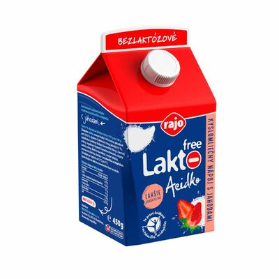 Acidko Lakto Free Jahoda 450g Rajo