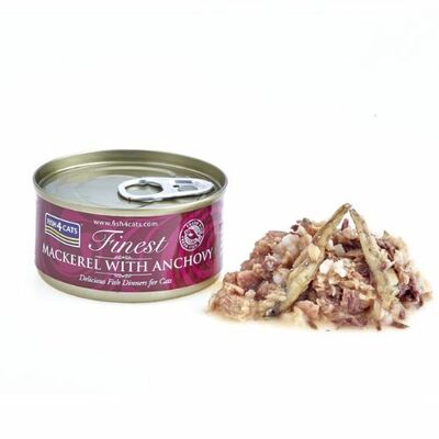 Fish4cats Finest Konzerva Makrela, ančovičky 70g