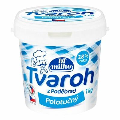 Tvaroh polotučný jemný 1000g Milko