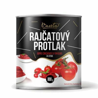 Paradajkový pretlak dvojitý koncentrát 800g Bassta