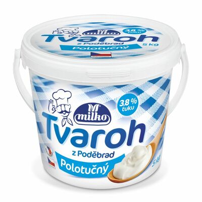 Tvaroh polotučný jemný 5kg Milko