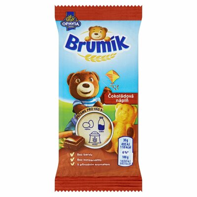 Opavia Brumík Čokoládová náplň jemné pečivo 30 g