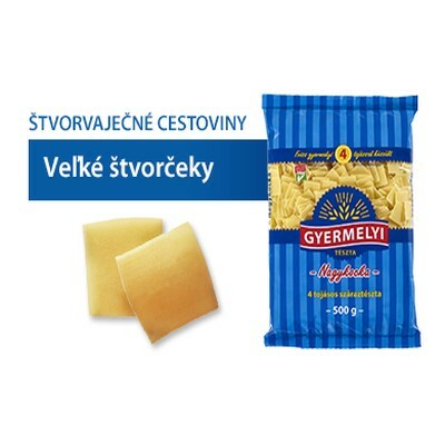 Cestoviny Štvorčeky 500g Gyermelyi