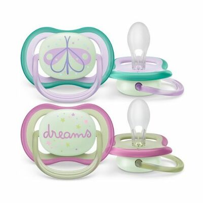 Philips Avent Cumlík Ultra air nočný 0-6m girl 2ks