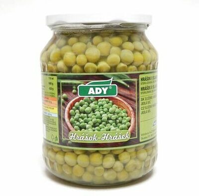 Hrášok v slanom náleve 720ml (680g) Ady