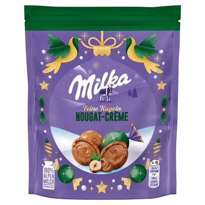 Milka jemné guľôčky s nugátovou náplňou 90g