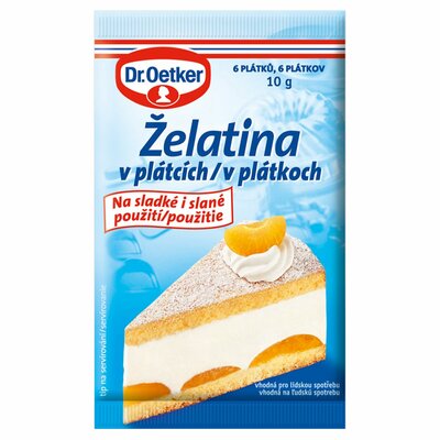 Želatína v plátkoch 10g Dr. Oetker