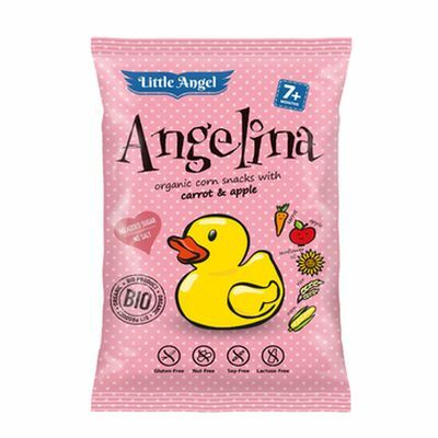 Chrumky pre deti kukuričné mrk.-jabl. 30g Angelina