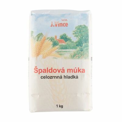 Múka Špaldová celozrnná hladká 1000g J. Vince
