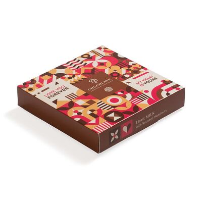 DP Chocolate Srdiečko z mliečnej čokolády s lieskovými orechmi 100g