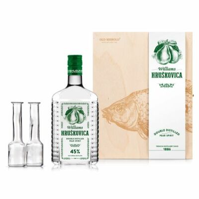 Williams Hruškovica 45% 0,7l Drevená kazeta Ryba