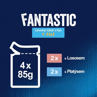 Felix Fantastic kapsičky pre mačky mix rýb 4x85g