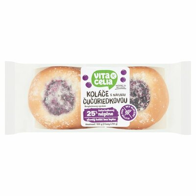 Koláče bezglut. čučor.náplň 2ks bal. VITACELI 100g