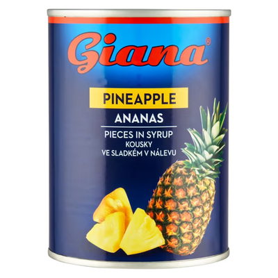 Kompót ananás krájaný 3050 g Giana